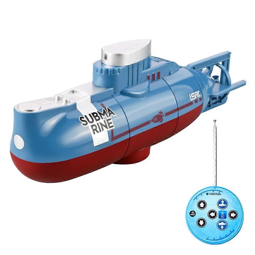 Mini RC Submarine for Kids, Waterproof Remote Control Diving Boat for Boys and Girls, Blue Toy, 2.4GHz Control