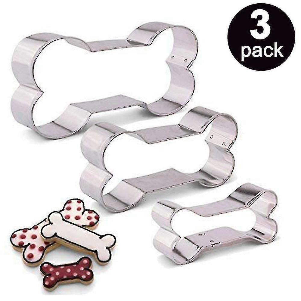 3-Piece Stainless Steel Cookie Cutter Set - Versatile Baking Tools
