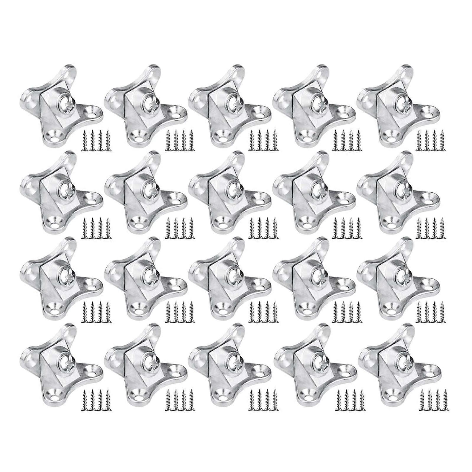20 Pcs Removable Combination Butterfly Corner Code Zinc Alloy Corner Brace Metal Right Angles Brackets Mounting Hardware