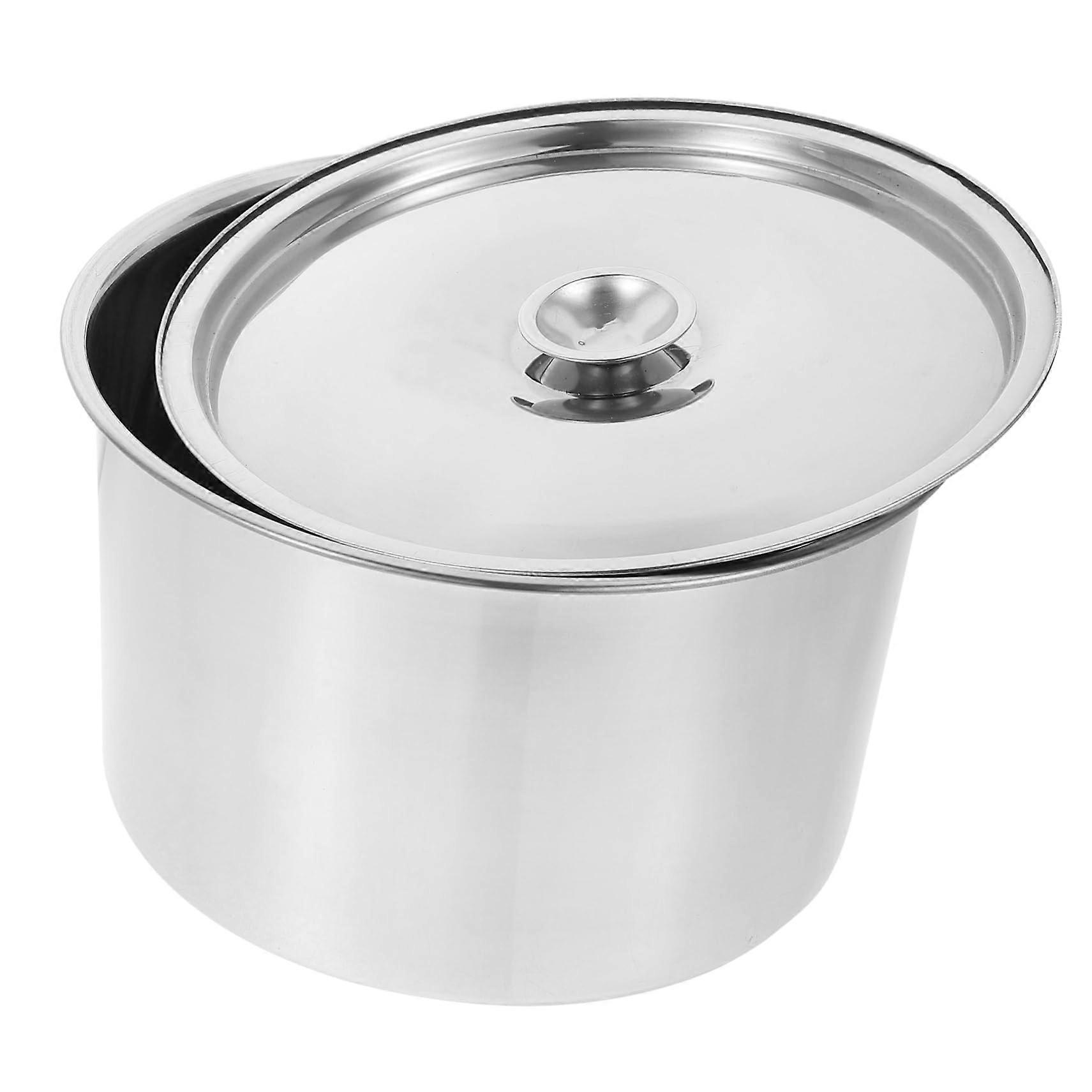 Stainless Steel Oval Mixing Bowl with Lid, Food Storage Container for Eggs and Fat, Kitchen Essentials, Silver