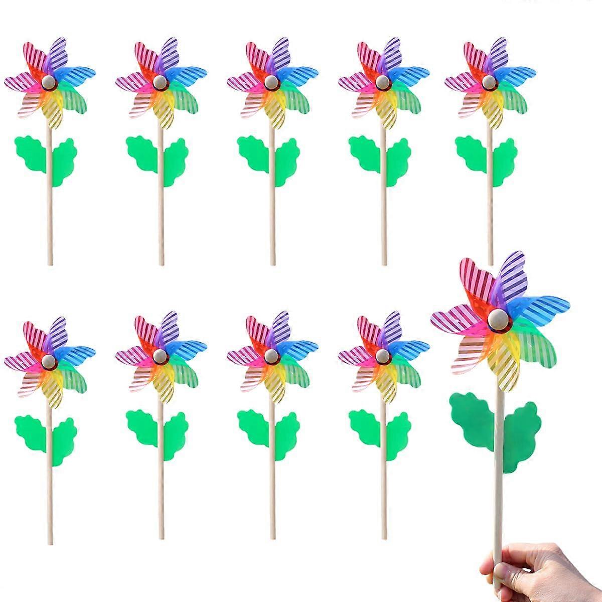 Colourful Windmill Garden, Pack of 10 Wind Turbines for , Garden Stake
