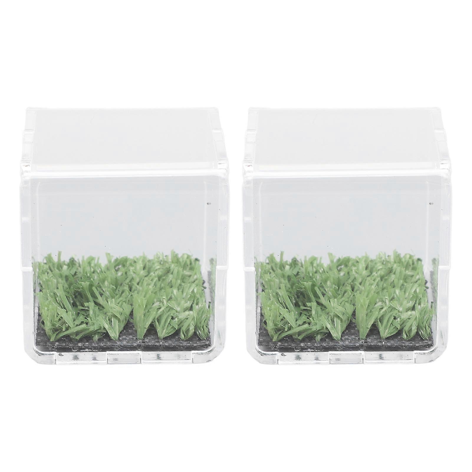 2pcs Acrylic Singe Ball Display Case Showcase Ball Protector Clear Water Resistant Ball Display Cube Holder 4.9x4.9x5cm