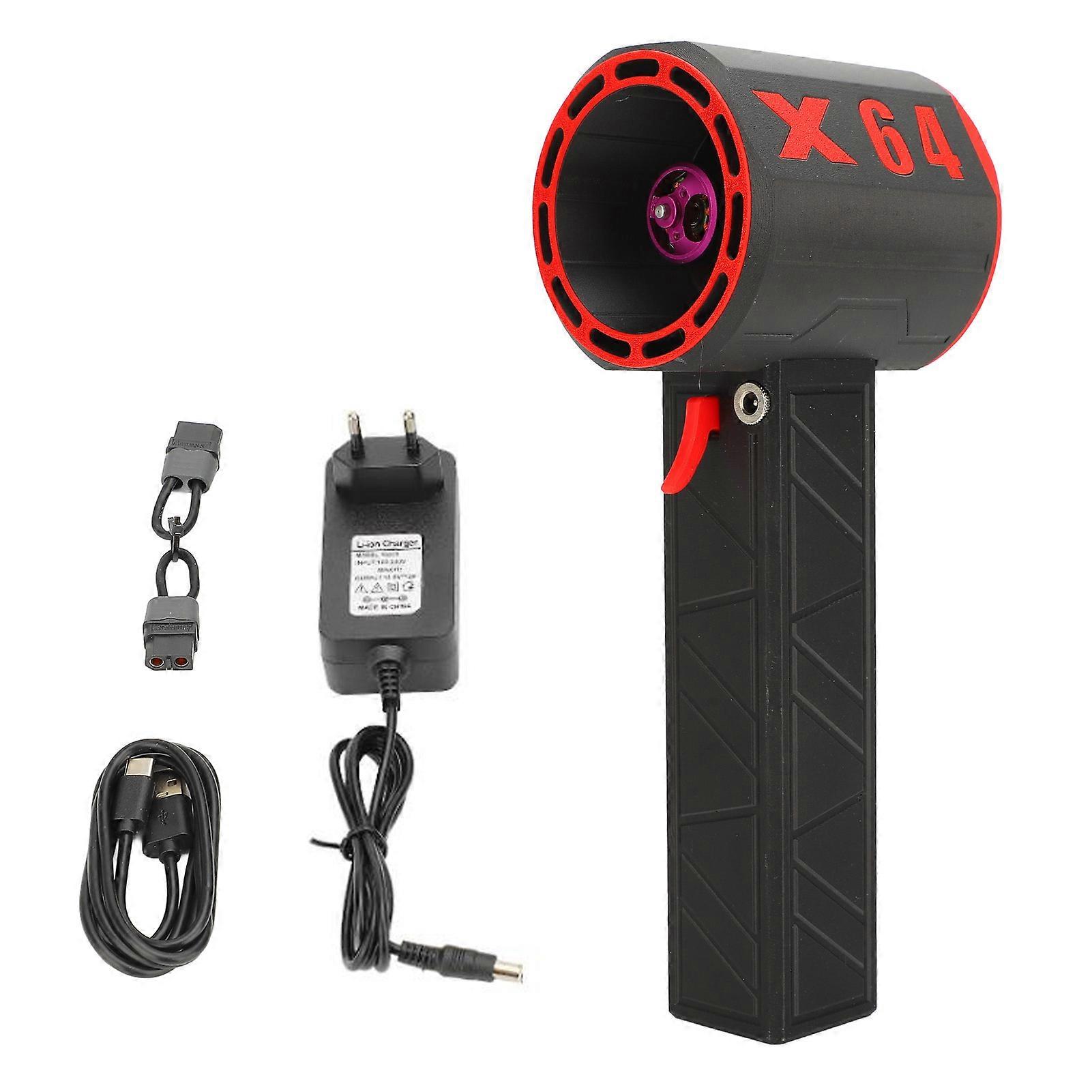 Souffleur à jet d'air, ventilateur turbo violent, 11 pales, moteur sans is 8 000 mAh, conduit de 64 mm, poussée de 1 400 g, prise UE 100-240 V