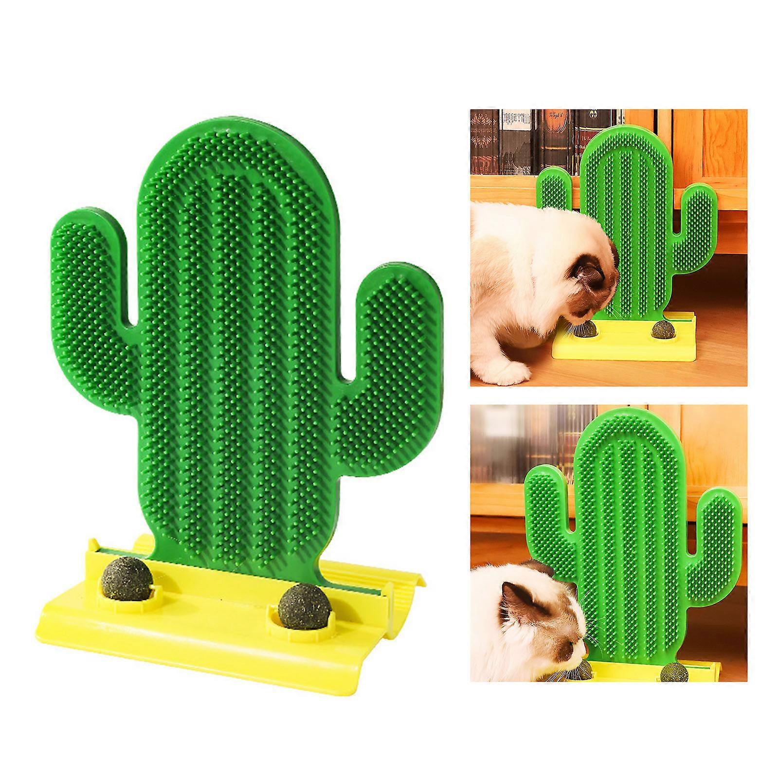 Cat Wall Corner Groomer Multipurpose Interactive Massage Cat Corner Self Groomer with Catnip Ball for Door Slot Sofa Bedside 