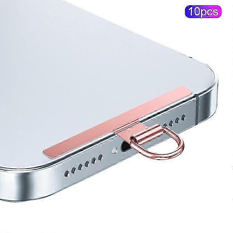 Ultra Slim 10Pcs/Pack Phone Tether Tabs for Lanyards Compatible with Mobile Devices, Anti-Lost Metal Safety Patches