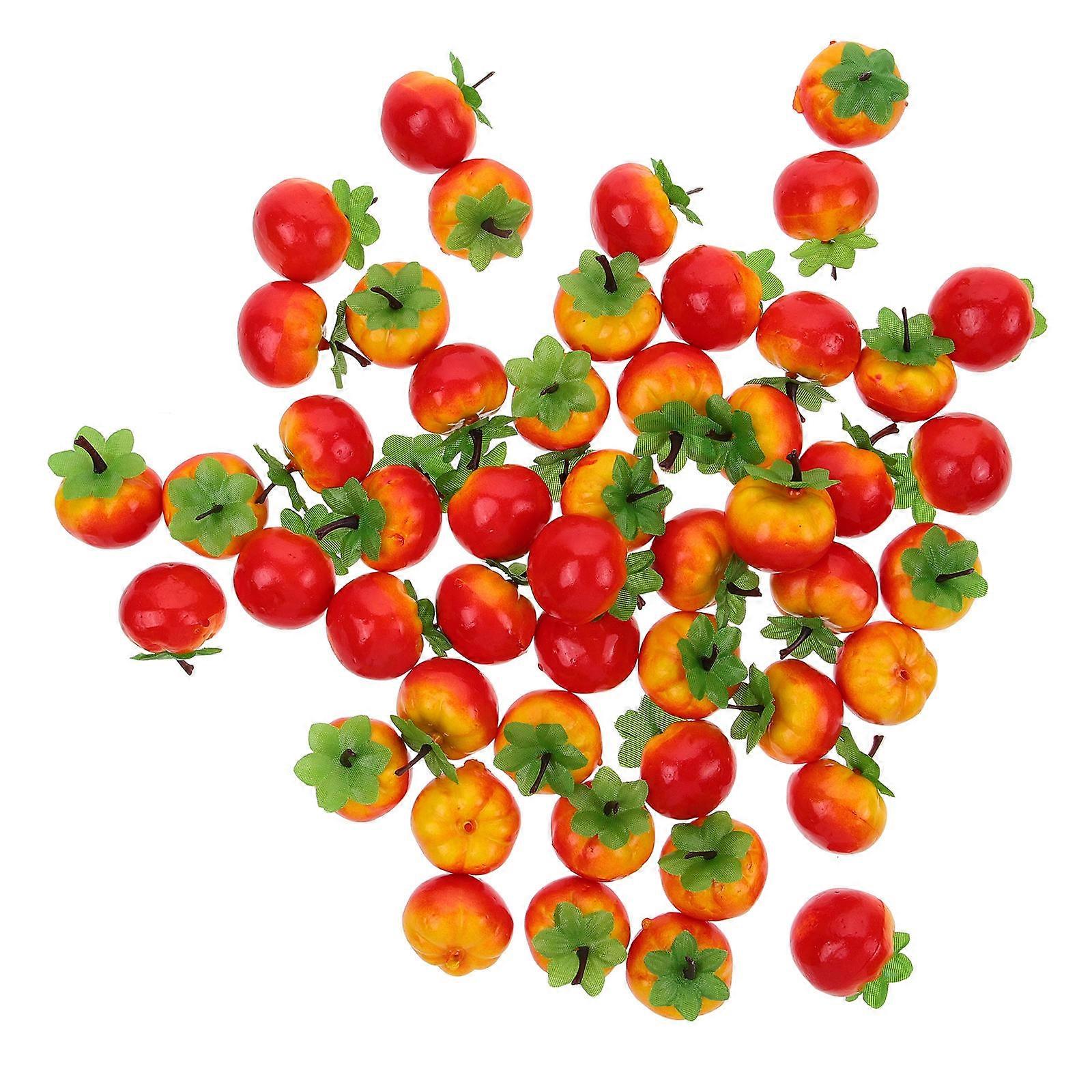 50pcs Lifelike Artificial Tomato Models for Educational, Cognitive, and Decorative Use – Realistic Simulation Fruit Adornments for Hands On Learning