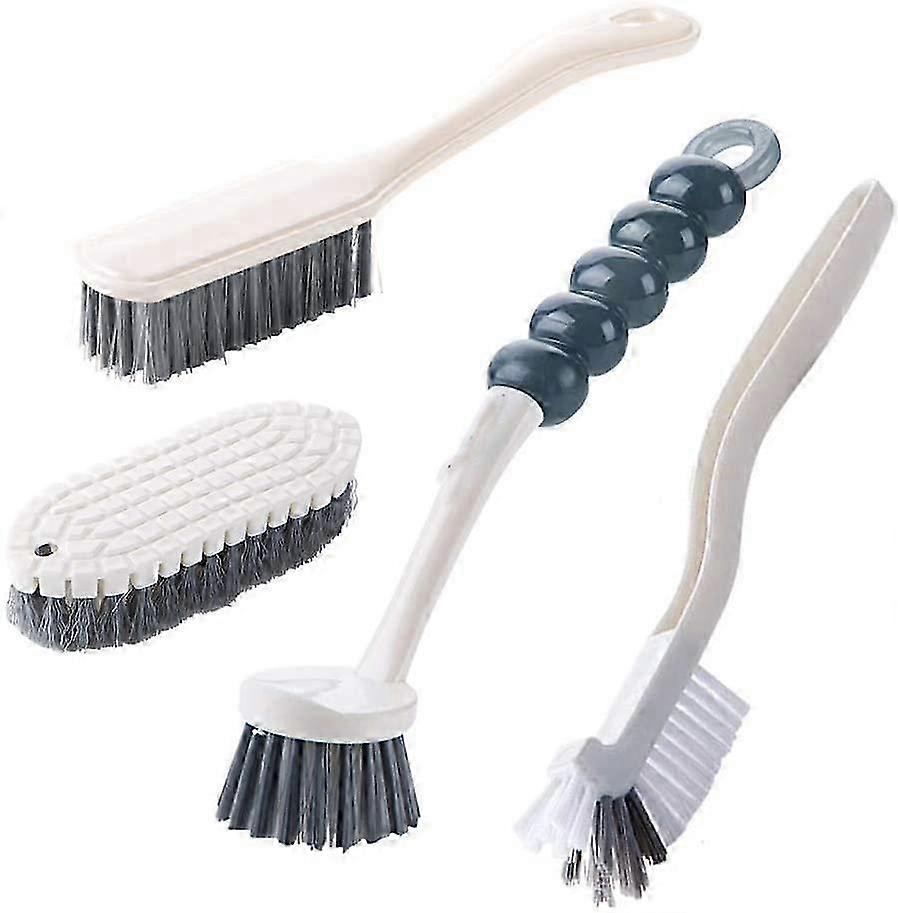 Multipurpose Cleaning Brush Set - Kitchen & Bathroom Brushes with Grips