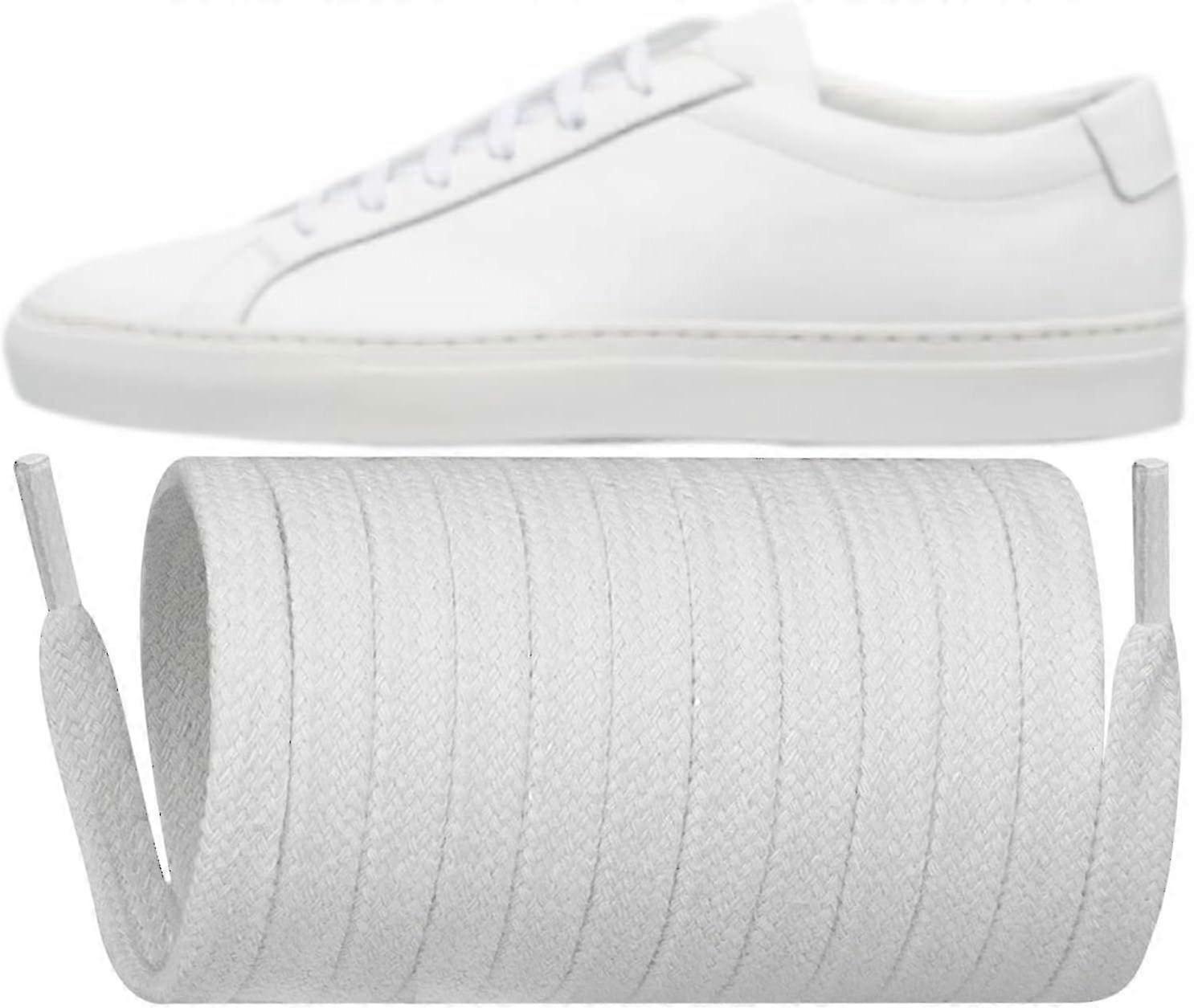 Common Projects Flat Shoe Laces Replacement - White Sneaker Strings for CP Shoes (527)