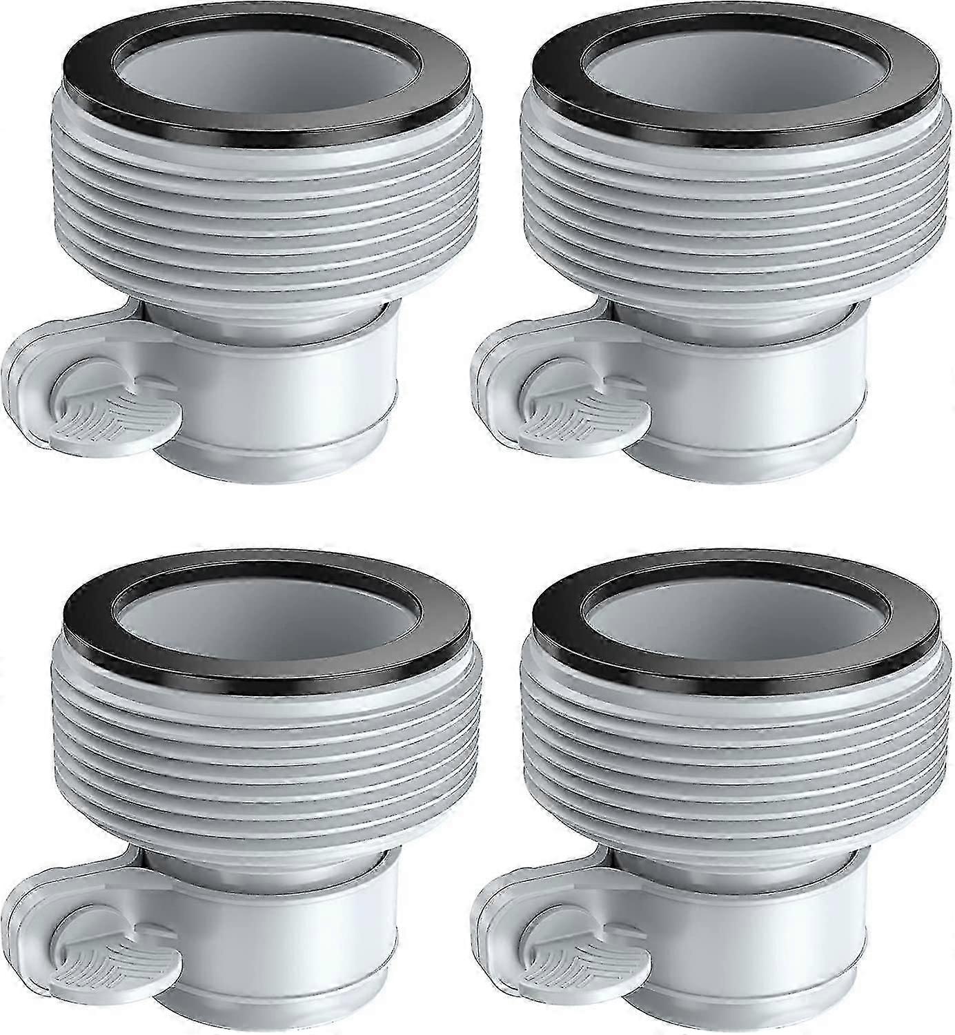 Type B Pump Hose Adapters, Set Of 4, Pool Hose Adapters For 1.5" And 1.25" Fittings
