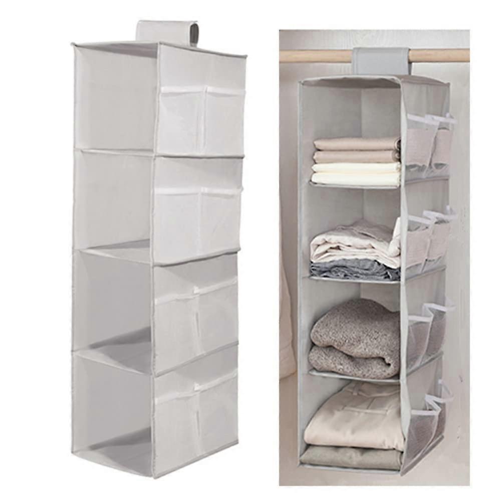 Foldable Wardrobe with Pockets for Accessories, Grey