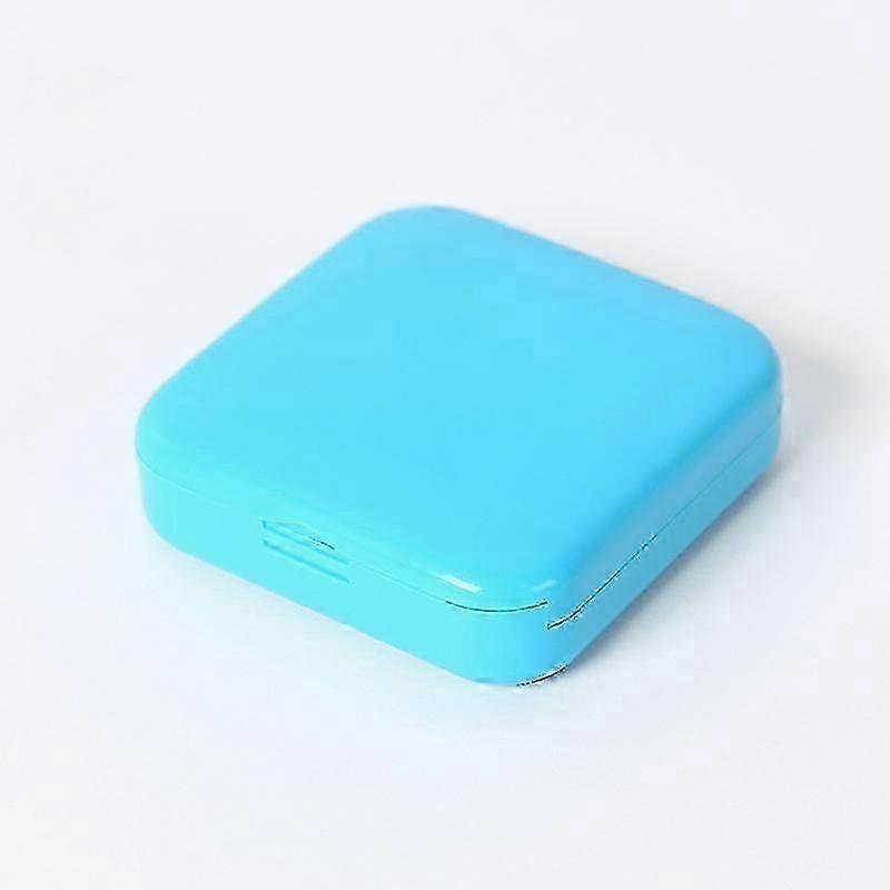 2-Compartment Moisture-Resistant Travel Pill Box (Orange-Blue)
