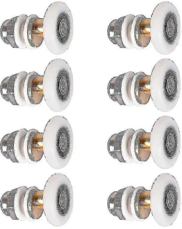 Duschdörr - Rullhjul för duschdörr skjuthjul dörrrulle reservhjul 8st 20/23/25/27mm