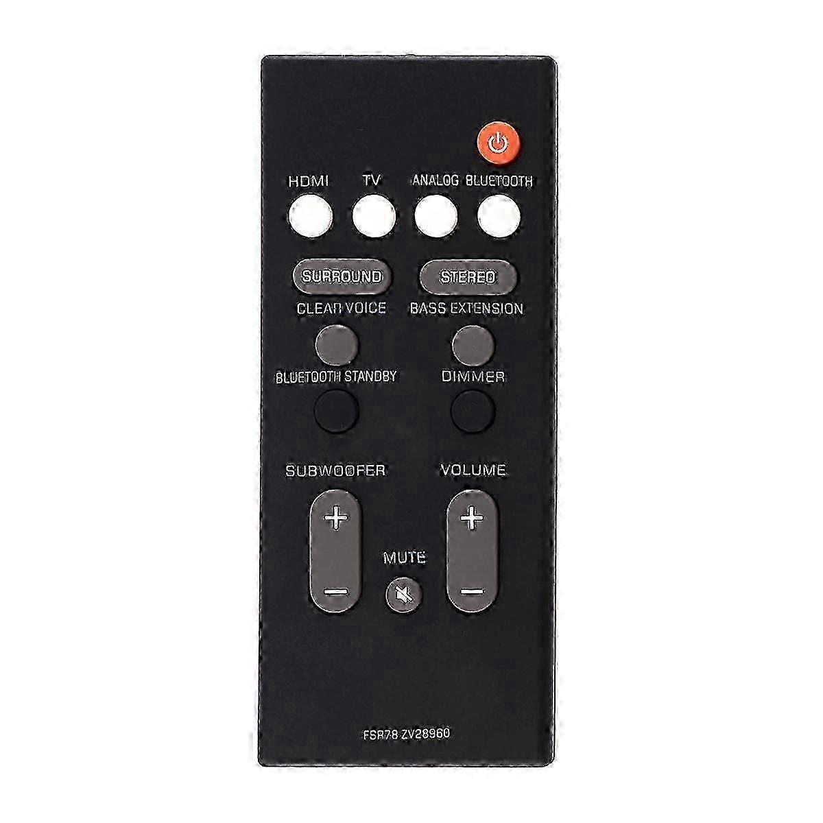 Replacement Remote Control for YAS-106 YAS-207 YAS-107 Bluetooth Soundbar System