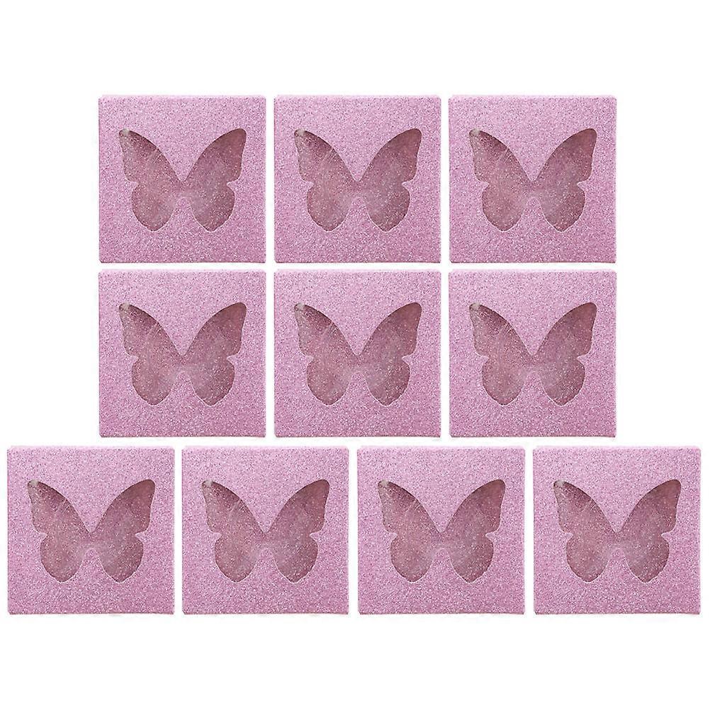 Butterfly Lash Boxes Lash Packaging Box Eyelash Protection Home Use Plastic 7.2X7.2X1.2CM 10Sets