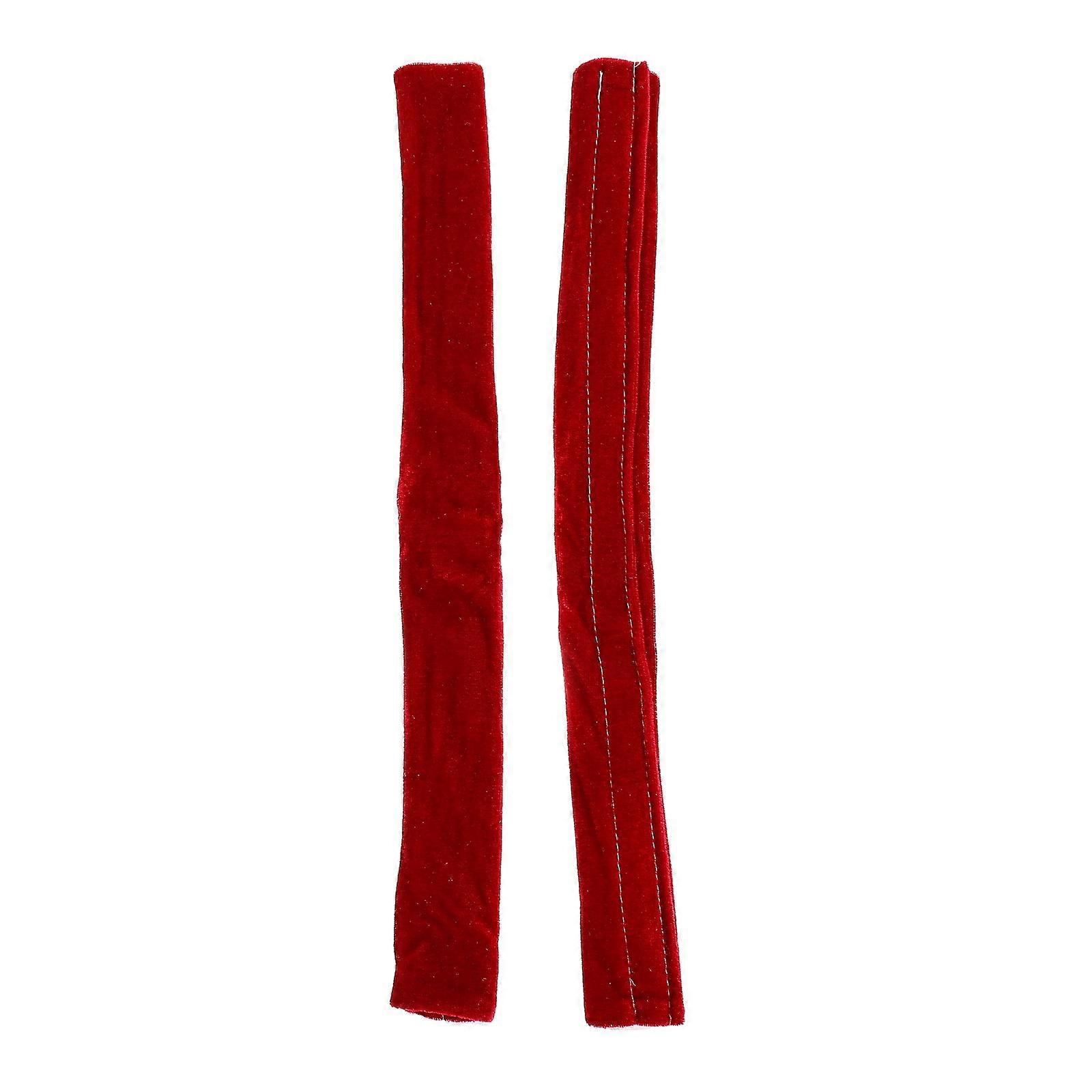 Red Velour Refrigerator Handle Cover for Kitchen Appliance Protection Fits Various Sizes