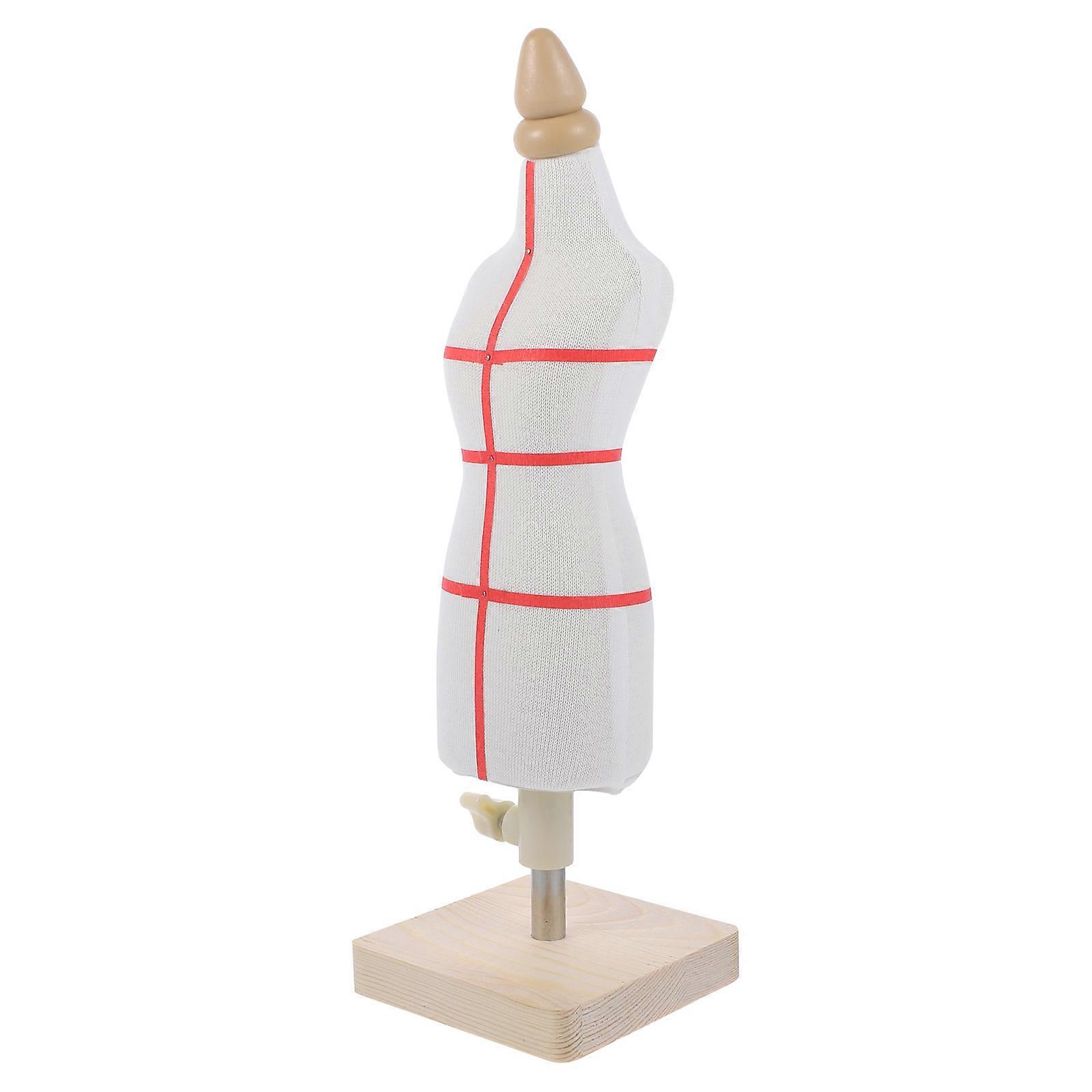 Standing Mannequin Rounded Edges Display Clothes Costume Model Accessory 43.00X10.00X10.00CM 1Set