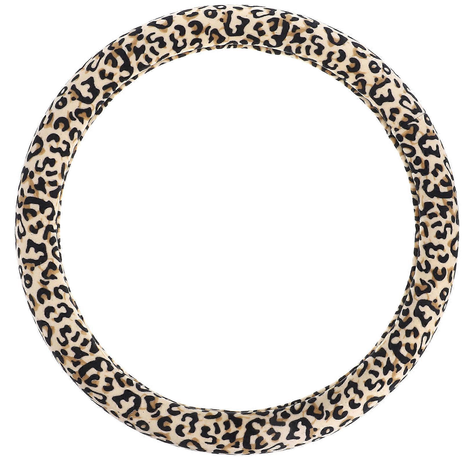 Universal Wheel Leopord Pattern Steering Wheel Sleeve Decorative 1Pc