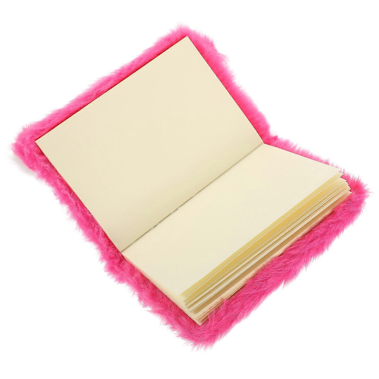 Fluffy Cartoon Plush Notebook for Multi Function Diary, Portable Journal for School and Creative Writing with Assorted Patterns