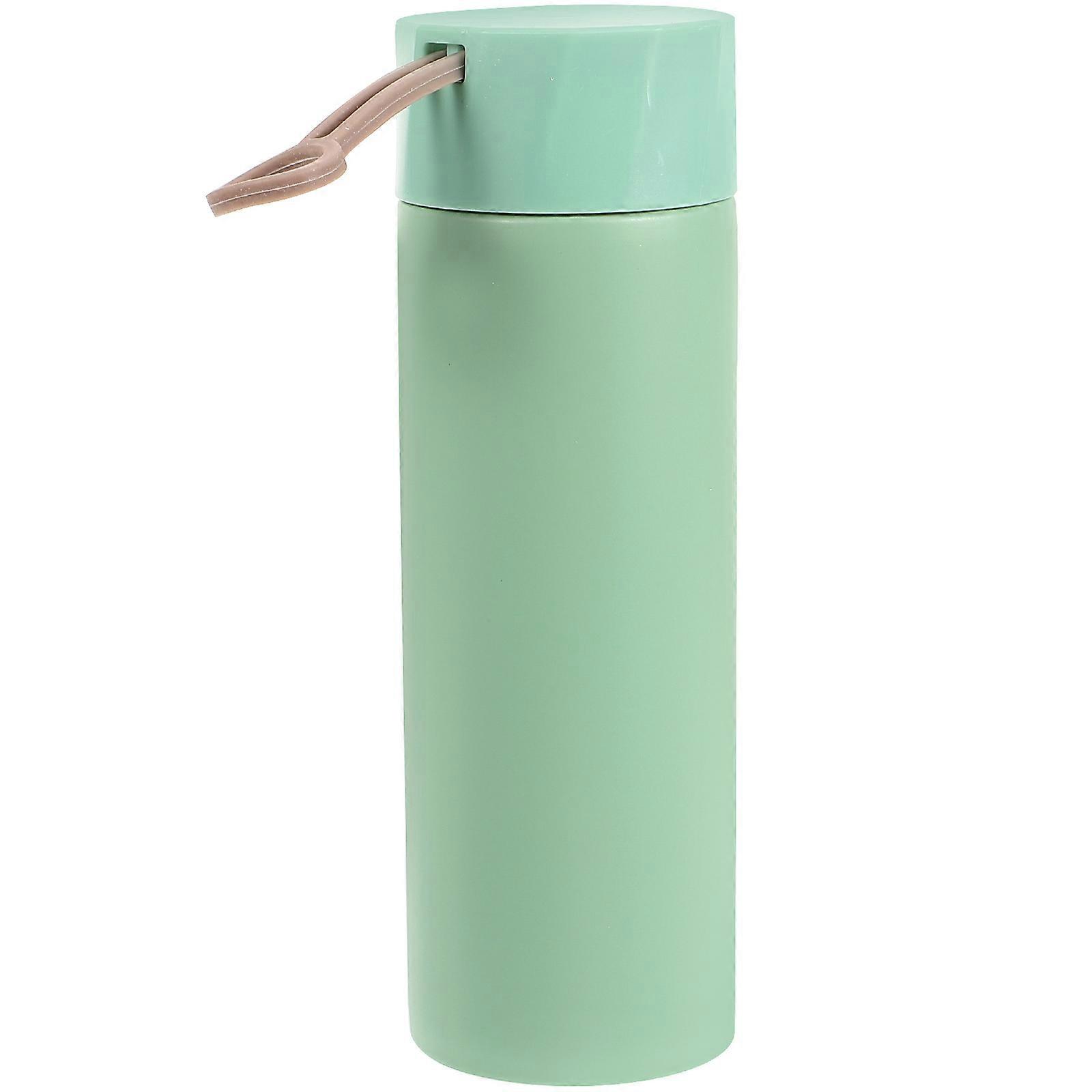 Insulated Mug Thermal Insulation Bottle Kids Travel Cylindrical Green 260ml Heat Preservation 1Set