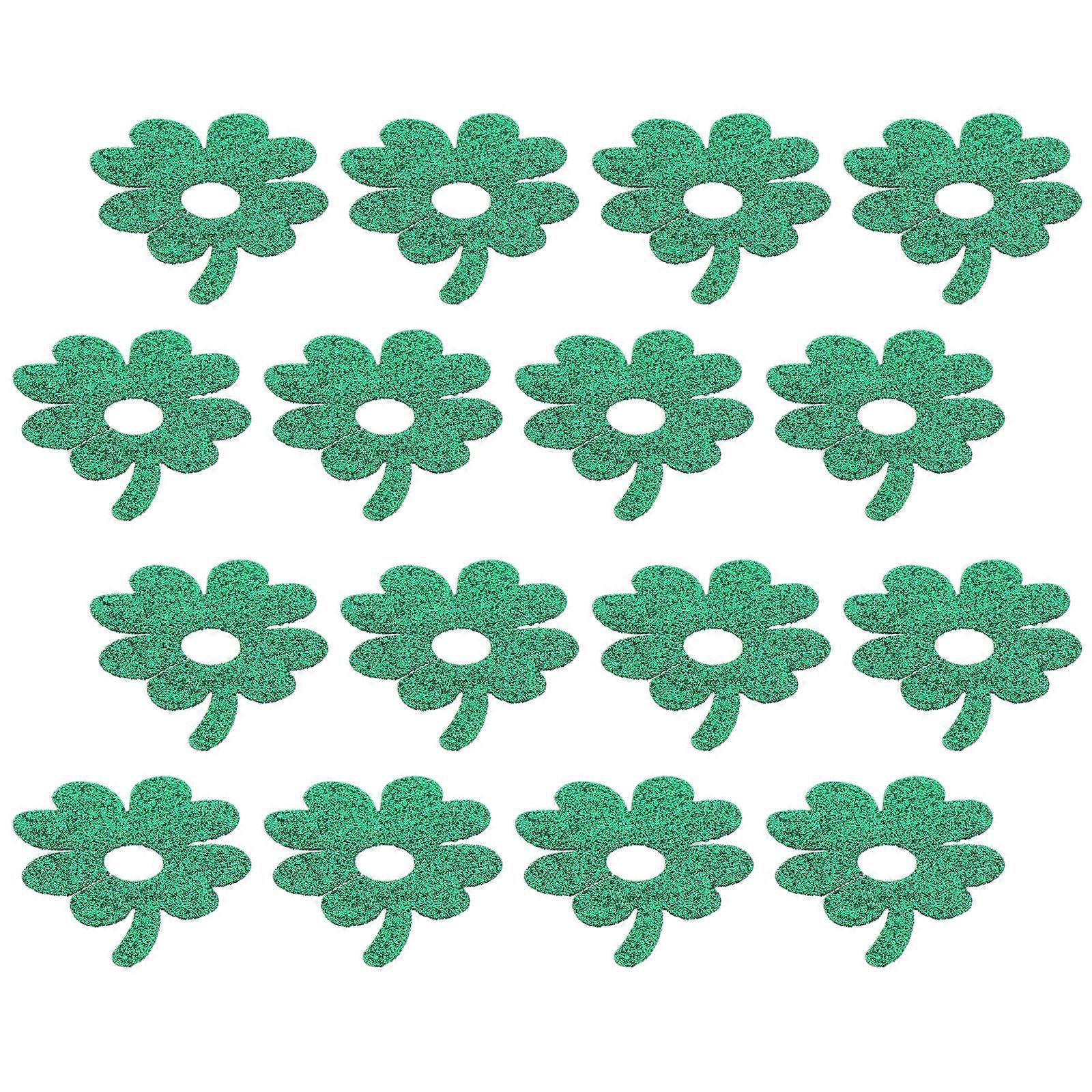 8Pcs Adornment Set Clover Shaped Non-woven Fabric St Patricks Day Party Decoration