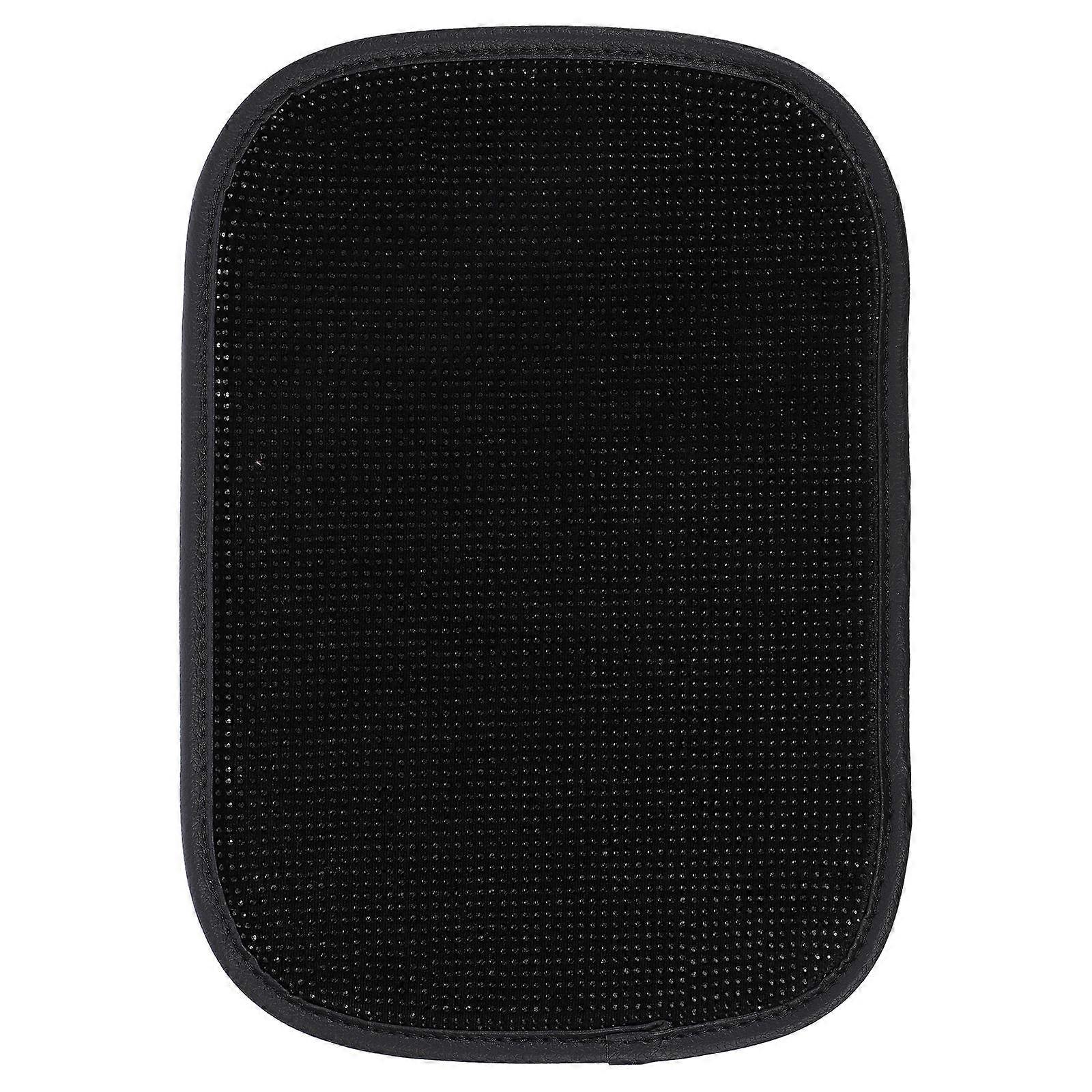 Auto Center Console Cover Pad Car Owners Daily Use Square Velvet Fabric Simple Design 1Pack