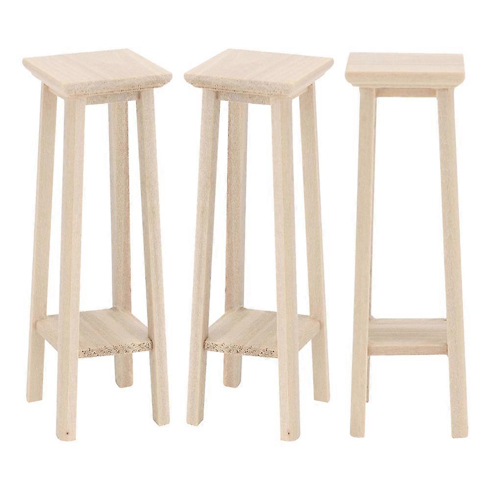 Miniature Display Shelf Mini House Accessory Modern Style Decorative Accessory 8.90X2.80X2.80CM 3Pcs