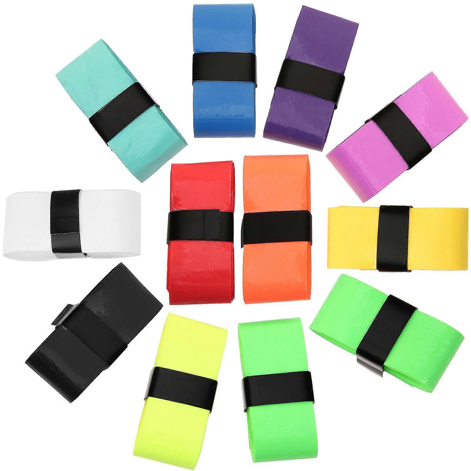 Tennis Equipment Accessories Elastic Racket Grip Tapes Ball Games Extend Racket Handle Life 12Pcs