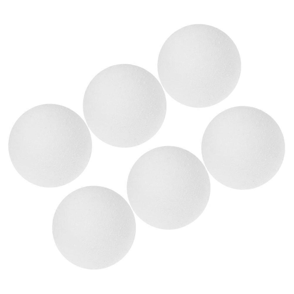 Mini Table Soccer Ball Foosball Replacement Parts For Tabletop Game White Round Shape 6Pcs