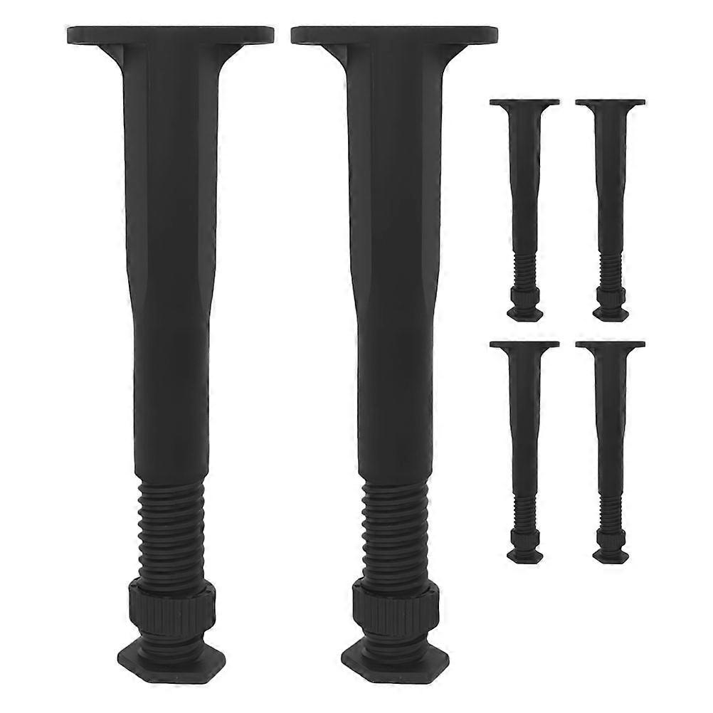 It sounds like you're describing a product listing for **adjustable plastic bed frame legs** (6 pieces) that are **T shaped** and suitable for