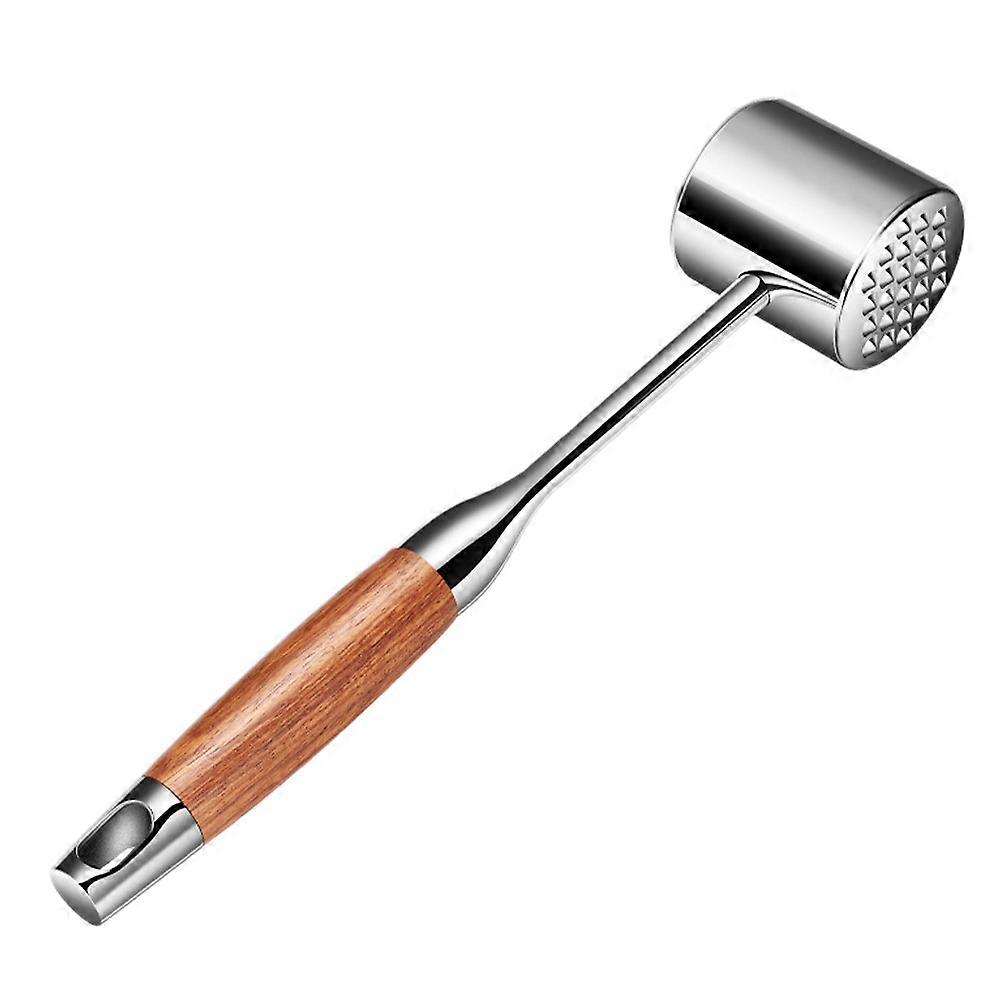 Meat Pounder Flattener Kitchen Gadget For Preparation Of Steaks Hotel Wooden Handle Design 29x6x5cm 1Pack