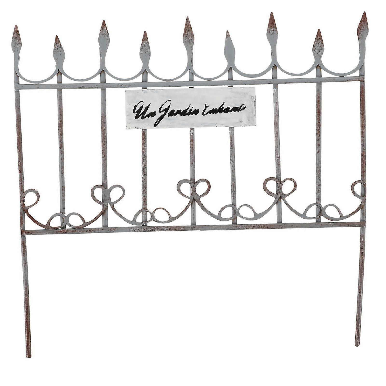 Flower Bed Edging Borders Miniature Iron Fence Small Gardens Realistic Appearance Multi 1Set