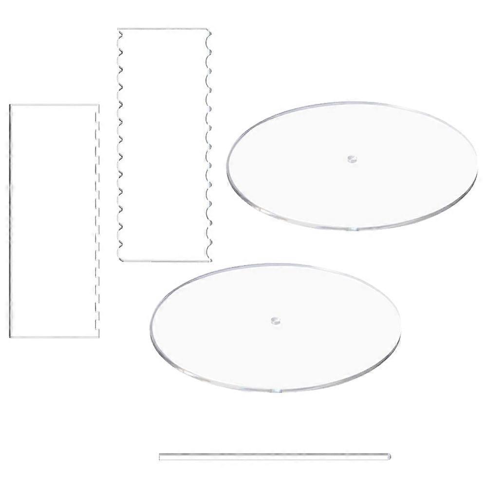 Dessert Board Tray Multi-Functional Cake Pan Baking Tools Birthdays Transparent 20.00X20.00X0.30cm Baking Tool 1 Set
