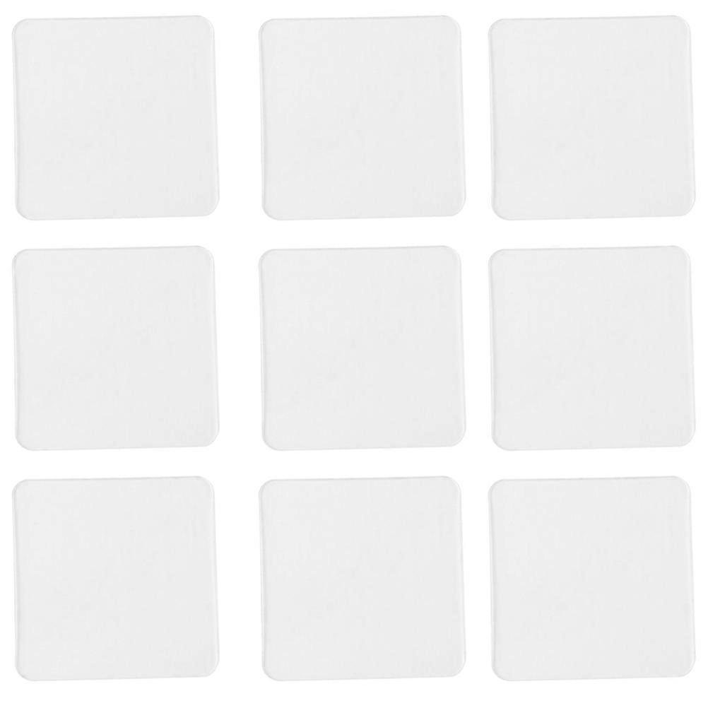Επαναχρησιμοποιήσιμο νανο διπλής όψης αυτοκόλλητο ισχυρό συγκολλητικό υπαίθριο αυτοκίνητο κουζίνας λουτρών 60x60mm λευκό 20Pcs