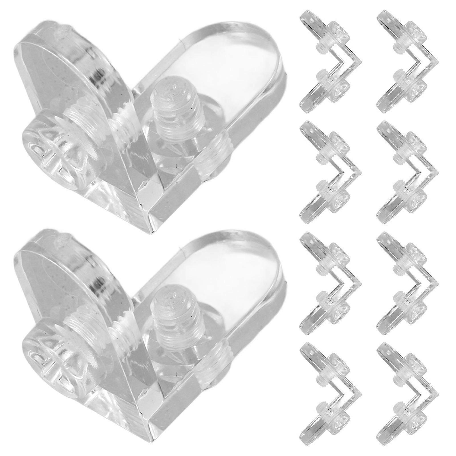 L Bracket Small Corner Brackets Acrylic Clear Storage Boxes Detachable Design 10Pcs