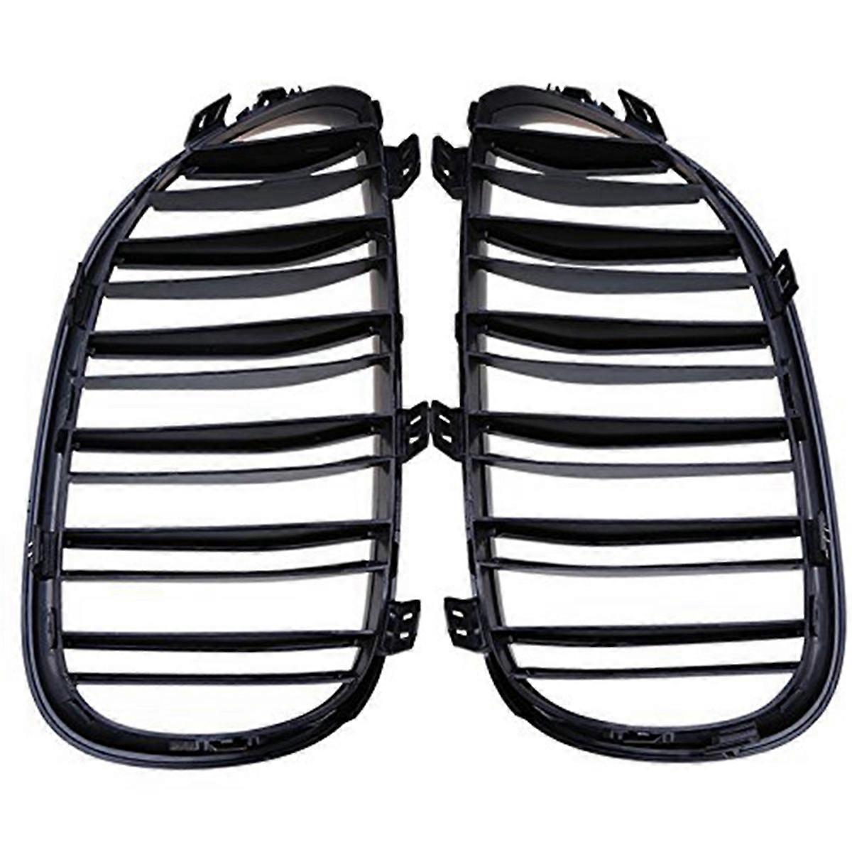 Front Bumper Hood Kidney Grill for 5 Series E60 E61(Matte Black)