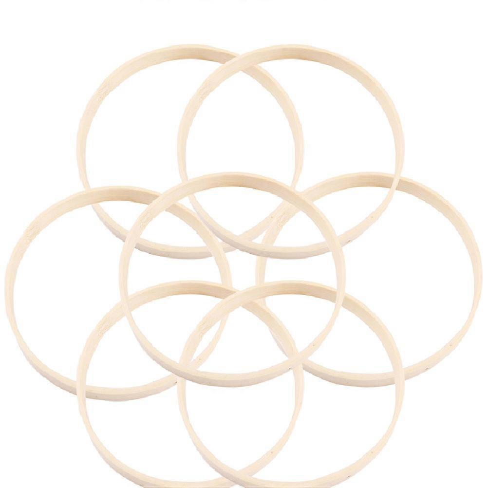 Dreamcatcher Kits Catcher Round Frame Bamboo Wood Circle Embroidery Frame 20Cm 12Pcs