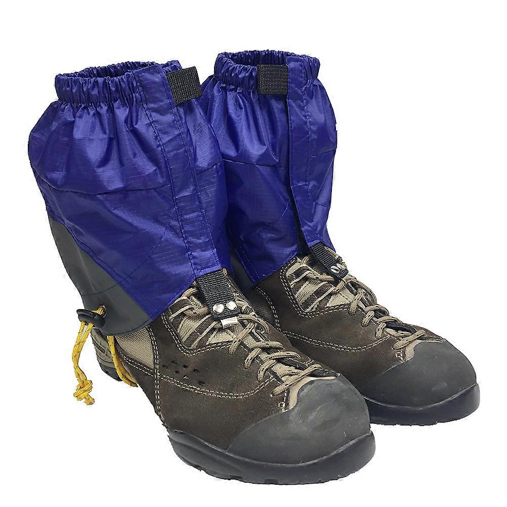 Waterproof Ankle Gaiters Hiking Gear Blue Nylon 1 Pair