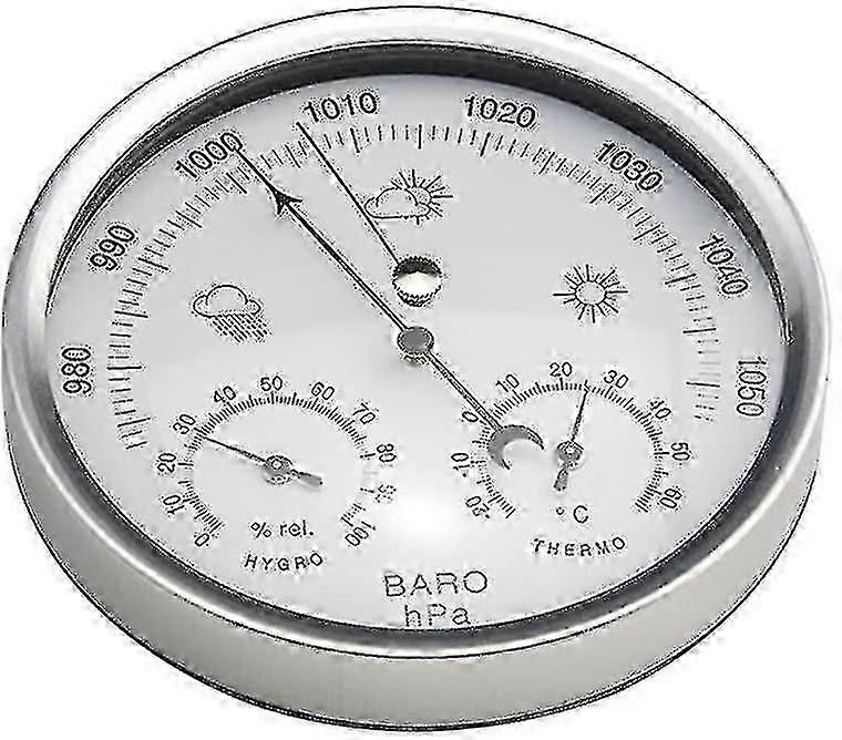 Værstasjon analogt dial barometer med termometerhygrometer