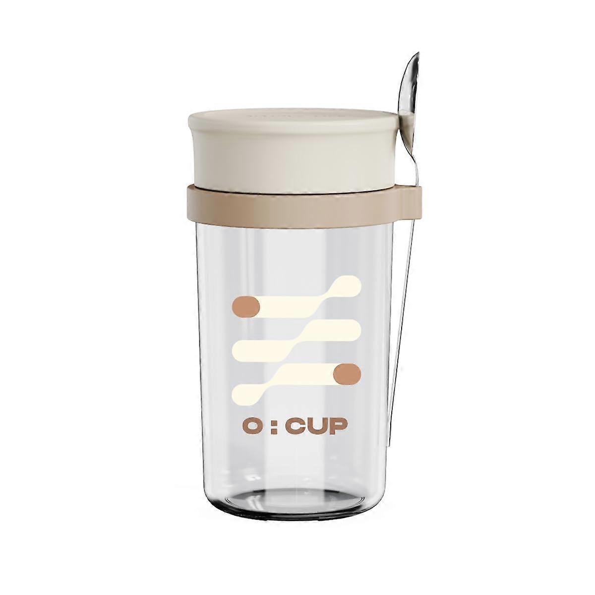 Overnight Oats Jars 500ml, Glass Meal Prep Storage Jars with Screw Lid, White Preserving Containers for Food