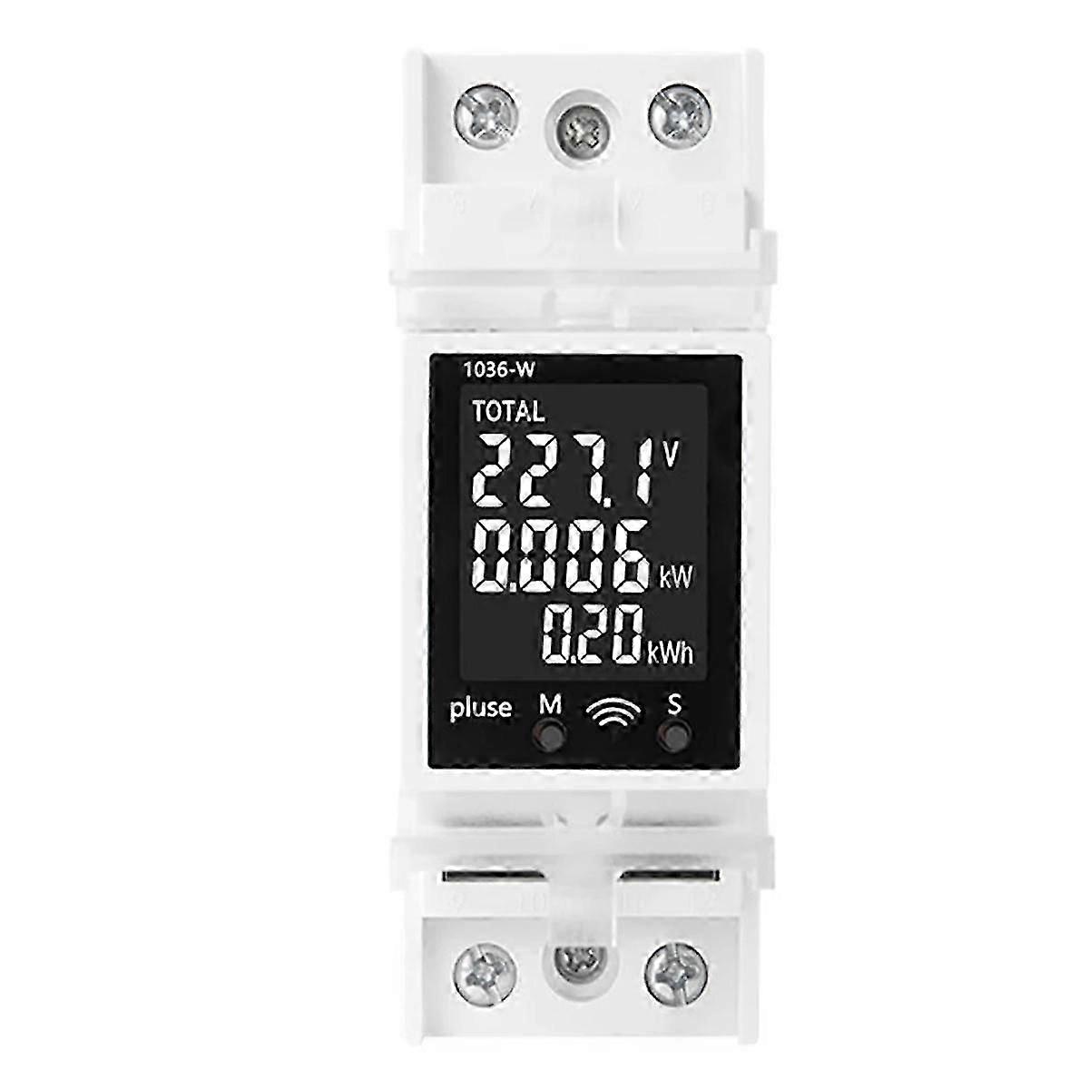 Tuya AC Digital Display Current and Voltage Meter Multi-Function Rail Power Factor Digital Voltmete