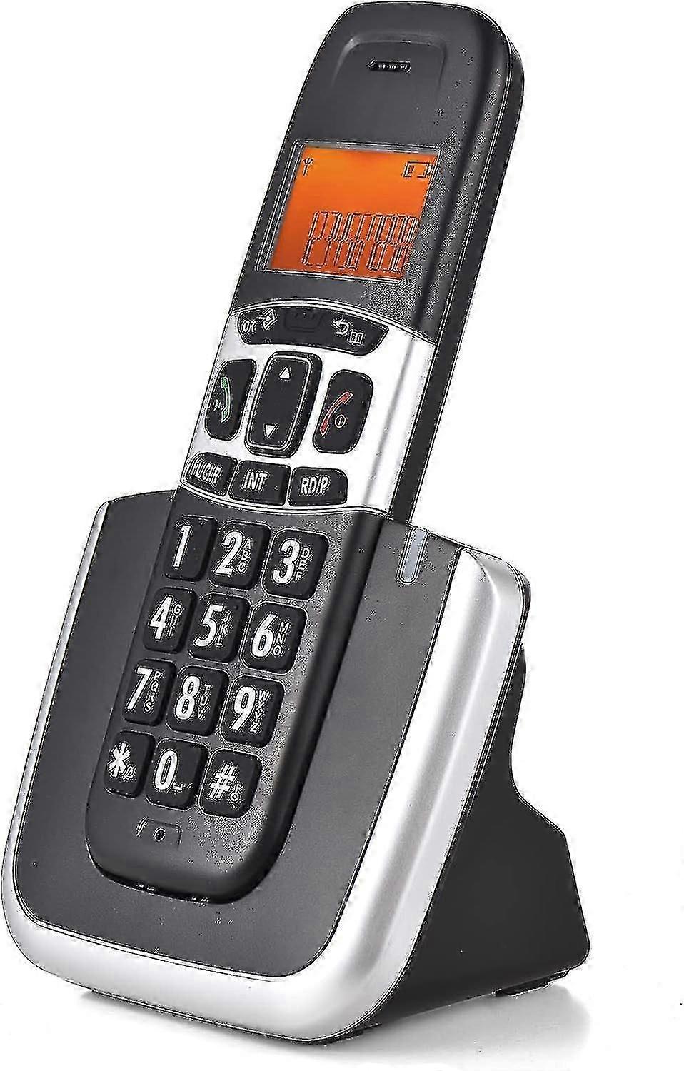 D1004 Cordless Phone Supports Up To 5 Handsets Connection Call Blocking Handsfree Conference Call Function 16 Languages For Office Business Family