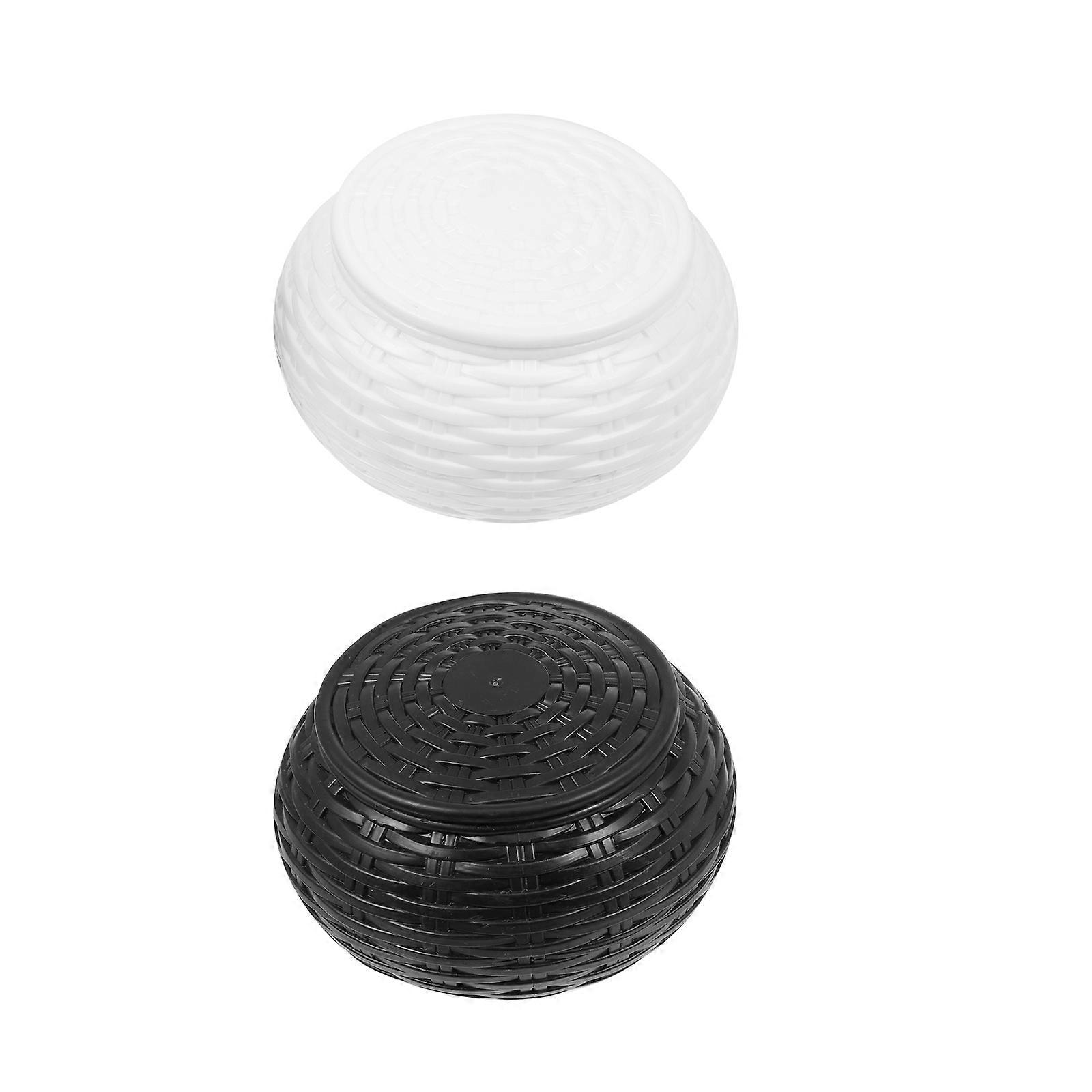 White Compact Chess Piece Storage Box Made of Plastic for Easy Carrying and Dustproof Use 1 Pair