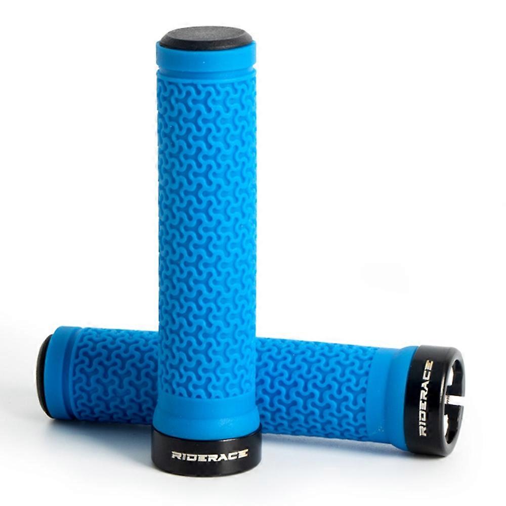 RIDERACE RR9162 1 Pair Bicycle Rubber Handlebar Grip Cover Locking End Handle Grip Sleeve