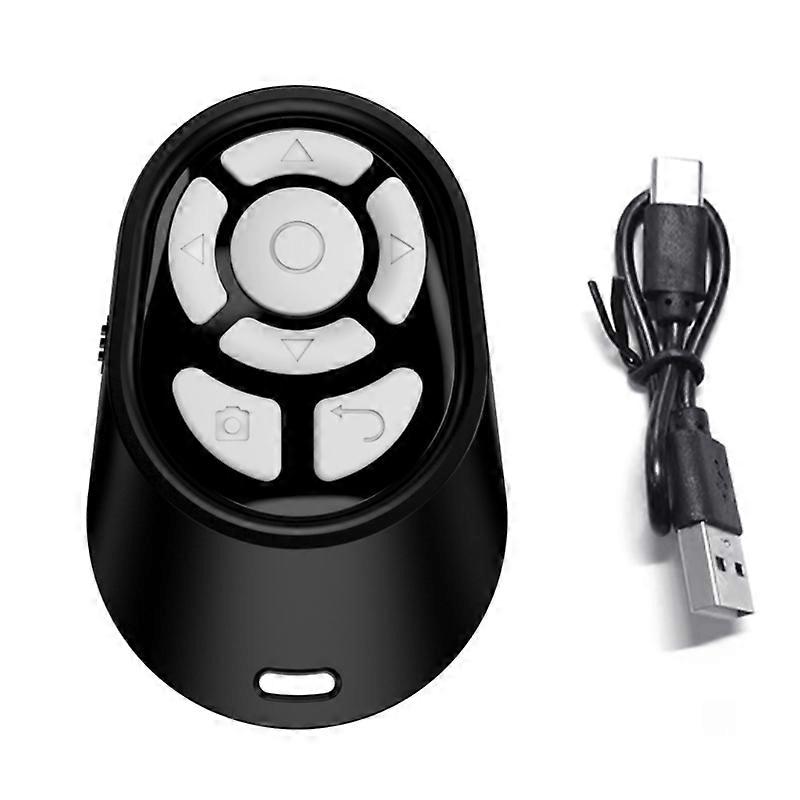 Rechargeable Wireless Page Turner Camera Photo Selfies Shutter Release Button Built-in 200mAh Battery for Presentations