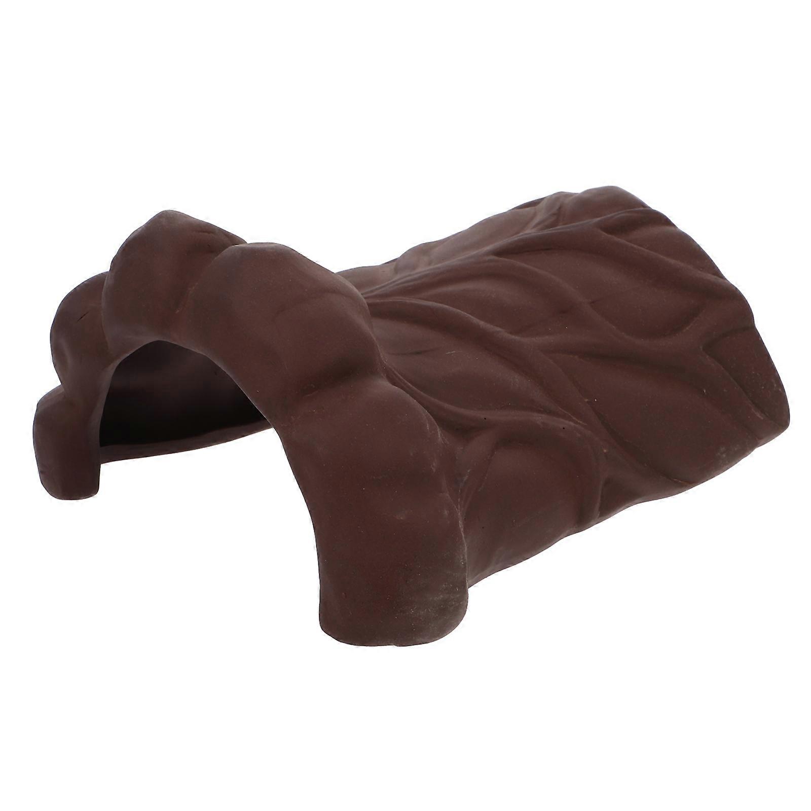 Turtle Hideout Ceramic Turtle Shape Hiding Place Reptile Pet Decoration 16.50X15.70X8.50CM 1Set