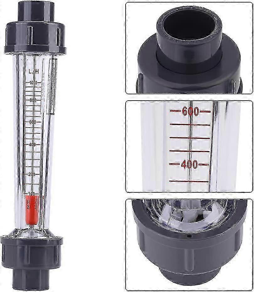 Vattenflödesmätare transparent plaströrstyp 100-1000L / h flödesmätare mät vattenflödesmått LZS-15