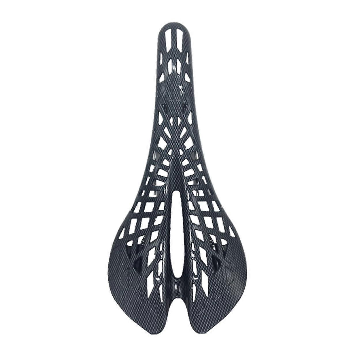 1 Piece Bicycle Seat Cushion Carbon Fiber Ventilated Lightweight ABS Material For Mountain Bikes And Cyclists Comfortable Ergonomic