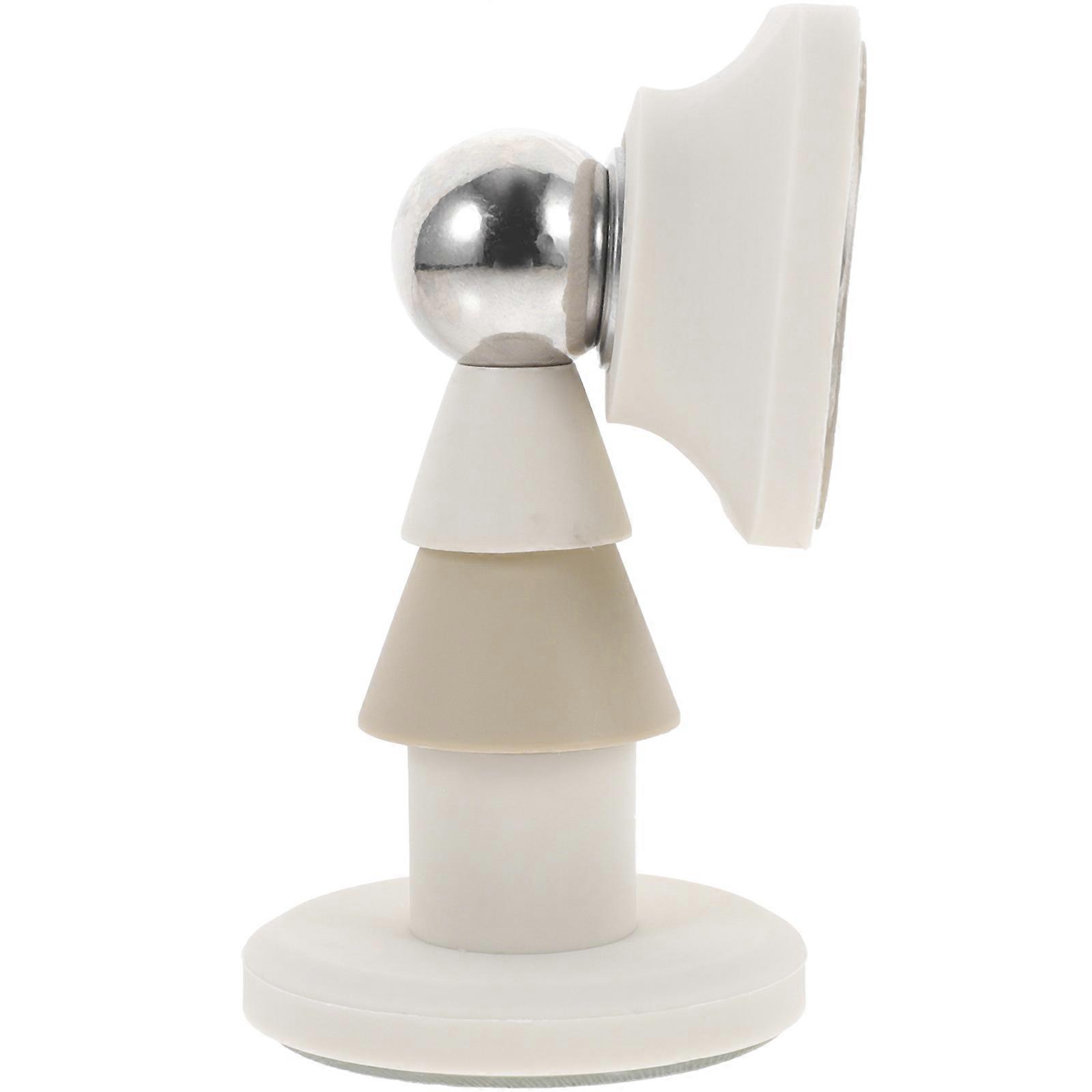 Small Door Stops Magnetic Security Door Stopper Home Use Beige 9.5X5CM Anti-Collision 1Pack