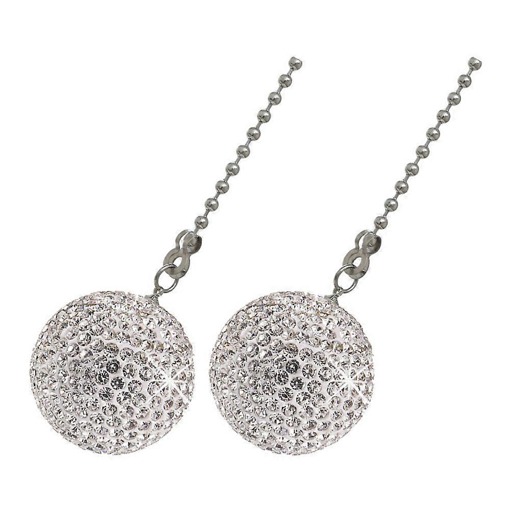 Fan Pull Chain For Ceiling Fans Decorative Ornament Beaded Pendant Rhinestone 30x3.5cm 2Pcs