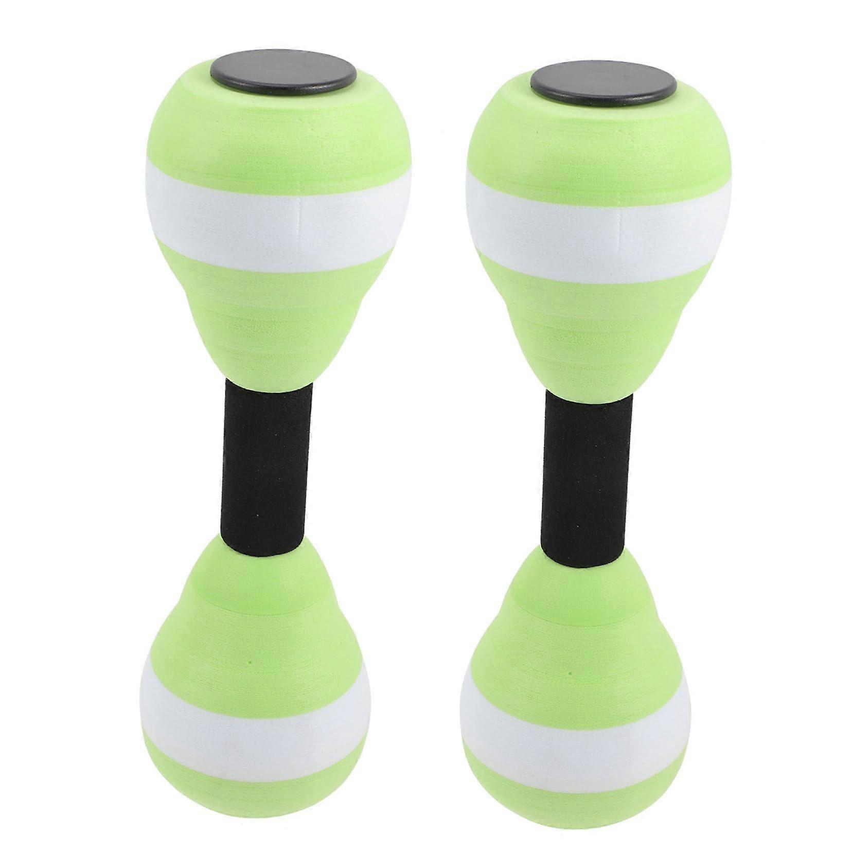 Water aerobics pool, one pair of floating dumbbells, water aerobics dumbbells for fitness, swimming pool training.